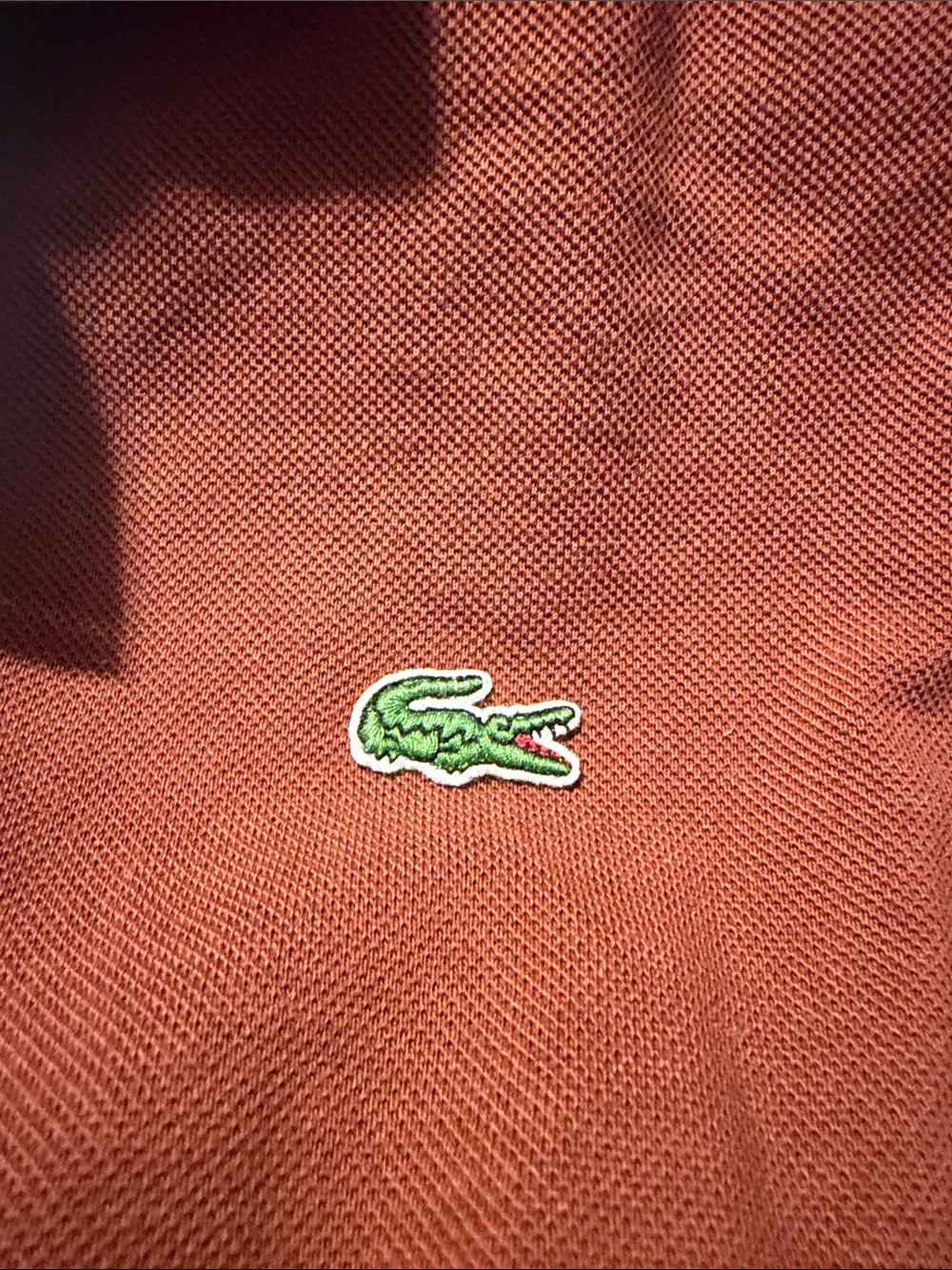 Lacoste Men's Brick Red Polo Shirt with Signature Crocodile - Picture 2 of 7